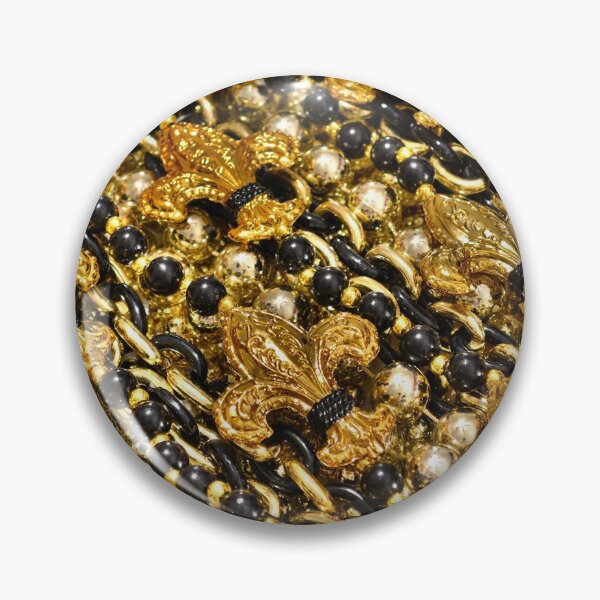 Item preview, Black and Gold Fleur de Lis Beads designed and sold by StudioBlack.