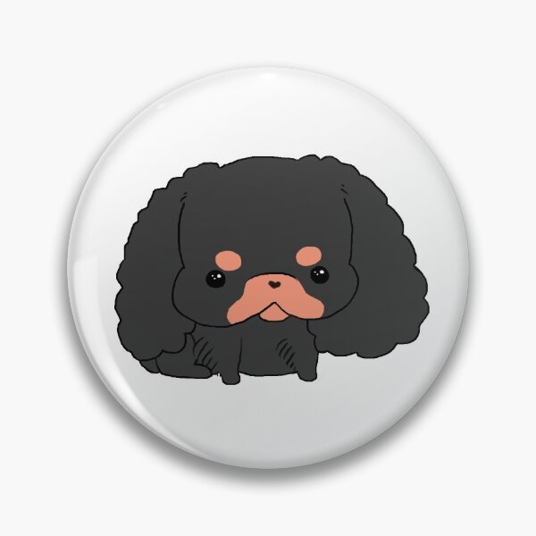 Item preview, Kawaii Cavalier King Charles spaniel - Black and Tan designed and sold by jollyinu.