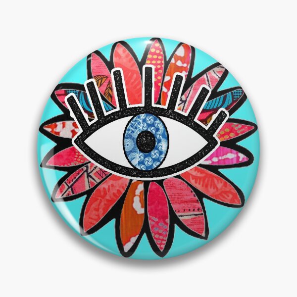 Item preview, Greek Evil Eye Pink Flower  designed and sold by artbyomega.