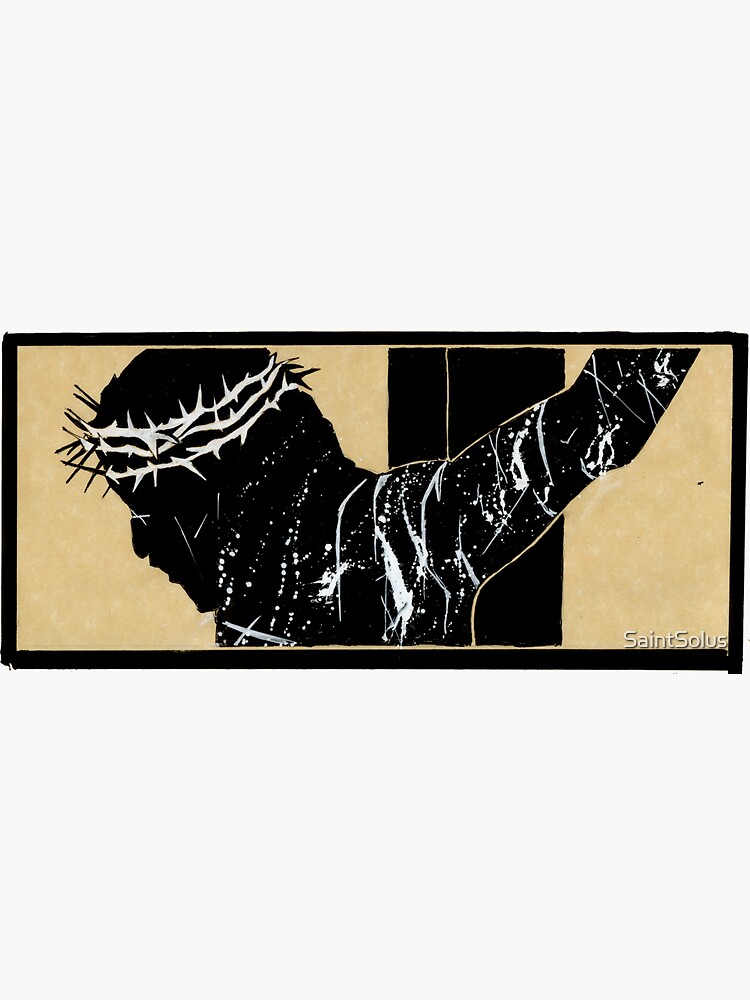 Thumbnail 3 of 3, Sticker, The Passion of the Christ designed and sold by SaintSolus.