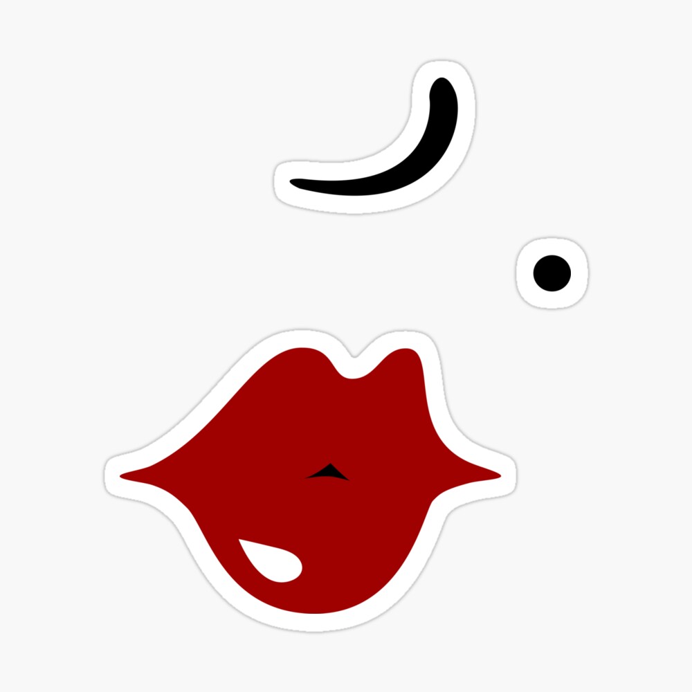 Sexy lovely Marilyn kissing red lips