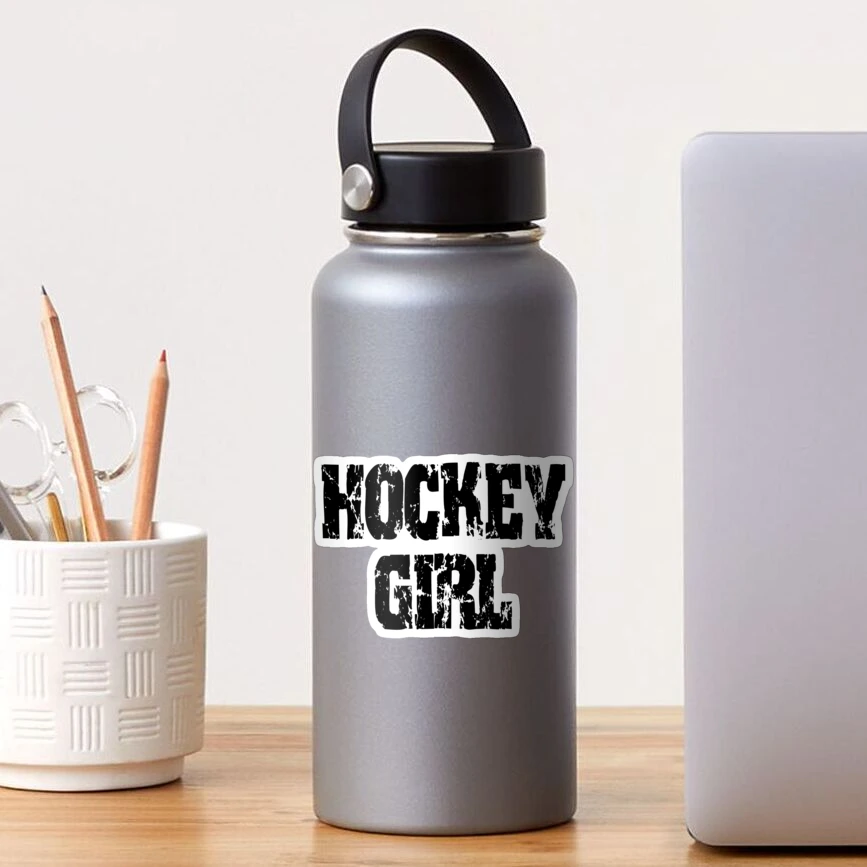 Hockey Player Girl Personalized Water Bottle – All Seasons Gifts