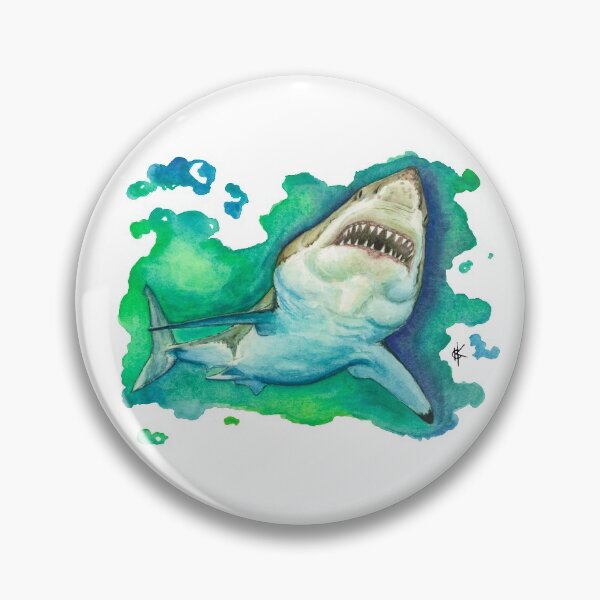 Item preview, Great White Watercolor designed and sold by Kyra C. Kalageorgi.
