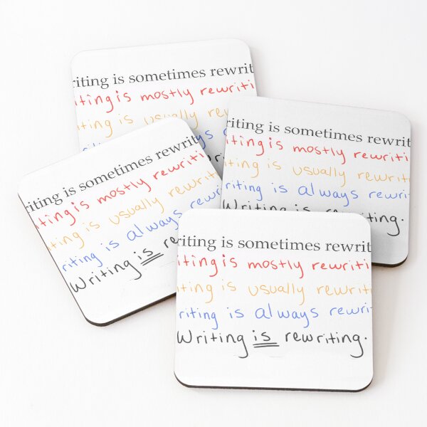Item preview, "Writing is Rewriting" Writer's Quote designed and sold by lillykdesigns.