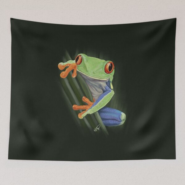 Item preview, Red Eyed Tree Frog Realistic Wildlife Art designed and sold by slaterza.