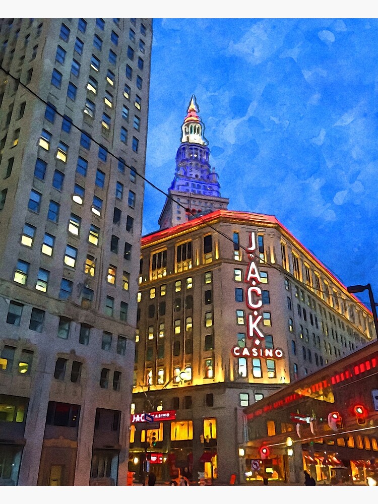 "Downtown Cleveland JACK Casino" Poster by TechMech2 Redbubble
