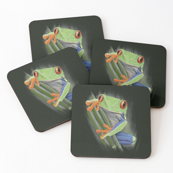 Item preview, Red Eyed Tree Frog Realistic Wildlife Art designed and sold by slaterza.