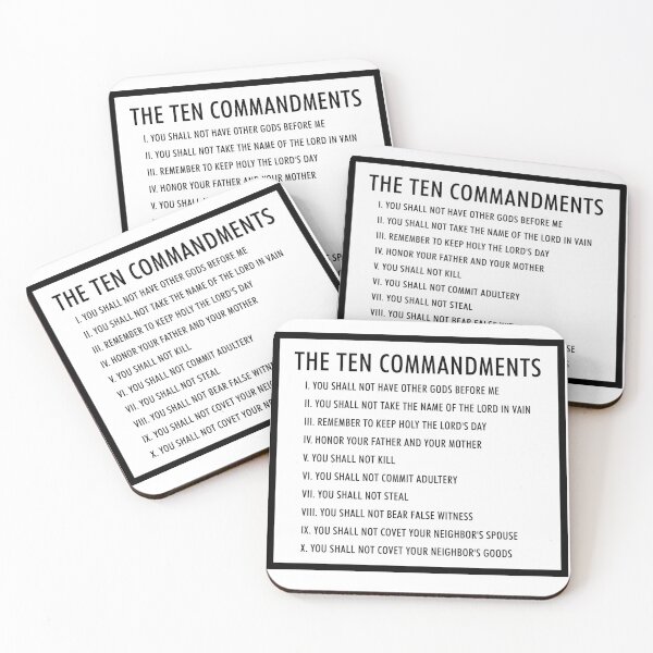 Item preview, the ten commandments designed and sold by QuoteSpirations.