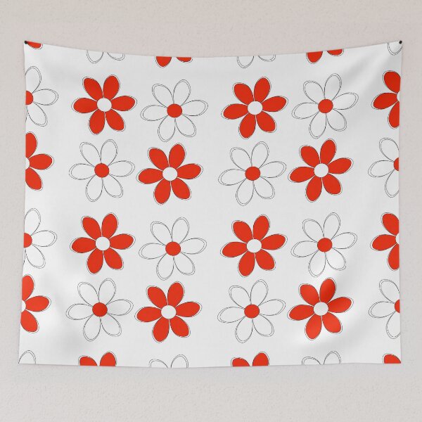 Item preview, Red and White Flowers - School Colors designed and sold by Danimw.