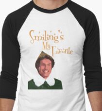 Buddy The Elf - Smiling's My Favorite Men's Baseball ¾ T-Shirt