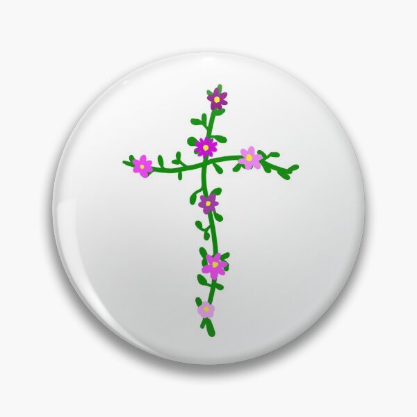 Item preview, Flowers on vine cross designed and sold by mainellag596.