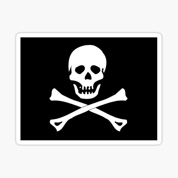 Skull Crossbones Pirate - Decal Sticker - Multiple Color & Sizes - ebn991