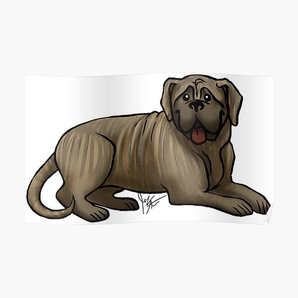 English Bull Mastiff - Brindle Poster