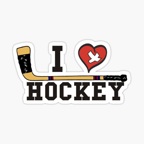 Decimale Ophef neem medicijnen I Love Hockey" Sticker by SportsT-Shirts | Redbubble