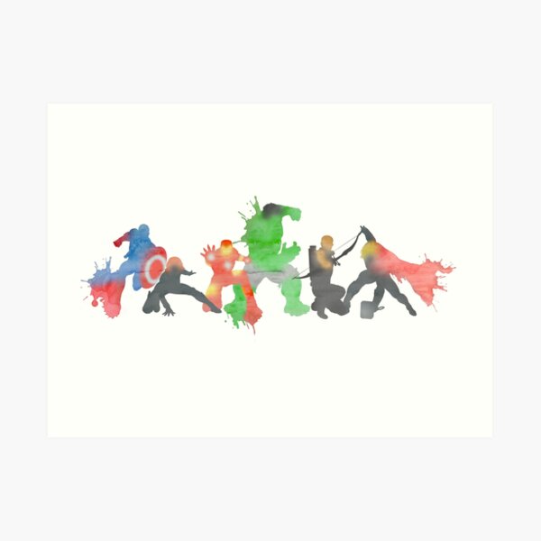 Superheros Art Print