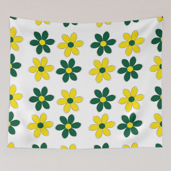 Item preview, Green and Yellow Flowers - School Colors designed and sold by Danimw.