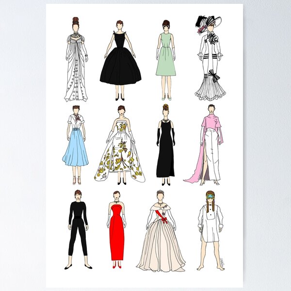 Item preview, Outfits of Audrey Fashion designed and sold by NOTSNIW ART.