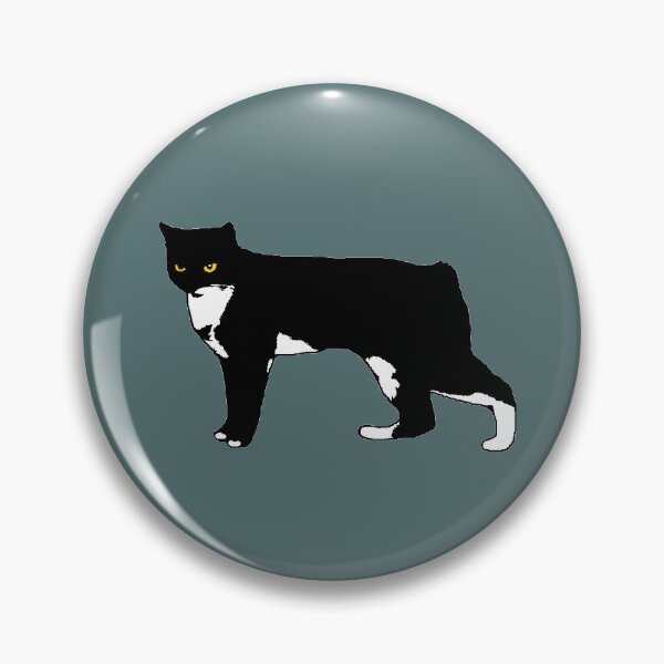 Item preview, Pixel the Black and White Manx Cat ❤ Forest Green designed and sold by pixelmountain.