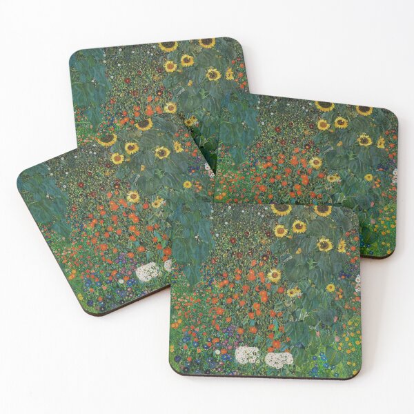 Item preview, Farm Garden with Flowers - Klimt Artsy Sticker designed and sold by Ashley Moen.