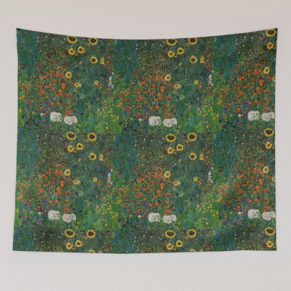 Item preview, Farm Garden with Flowers - Klimt Artsy Sticker designed and sold by Ashley Moen.