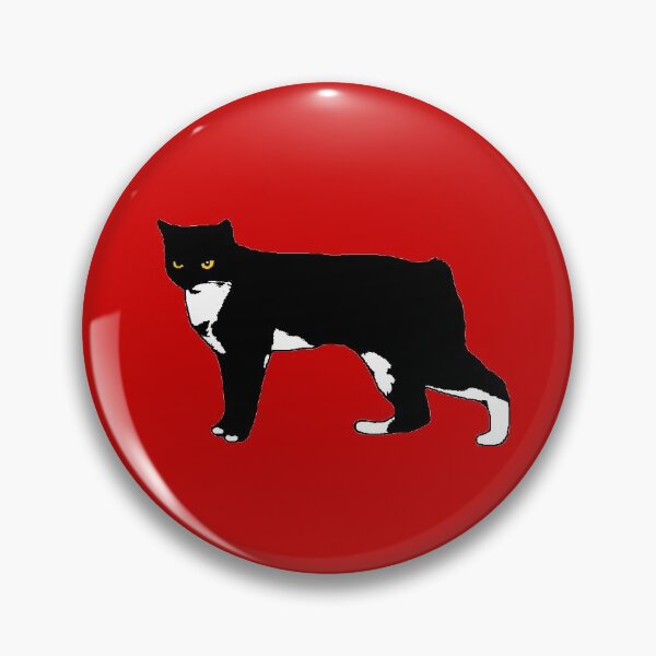 Item preview, Pixel the Black and White Manx Cat ❤ Free Speech Red designed and sold by pixelmountain.