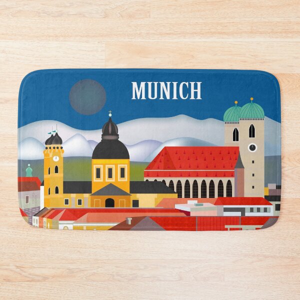 Item preview, Munich, Germany - Skyline Illustration by Loose Petals designed and sold by LoosePetals.