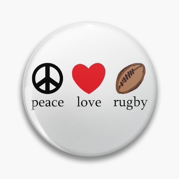 Item preview, Rugby "Peace Love Rugby" designed and sold by SportsT-Shirts.