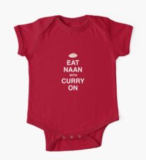 Eat Naan with Curry On - Slogan Tee One Piece - Short Sleeve