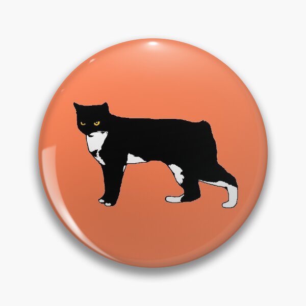 Item preview, Pixel the Black and White Manx Cat ❤ Coral designed and sold by pixelmountain.