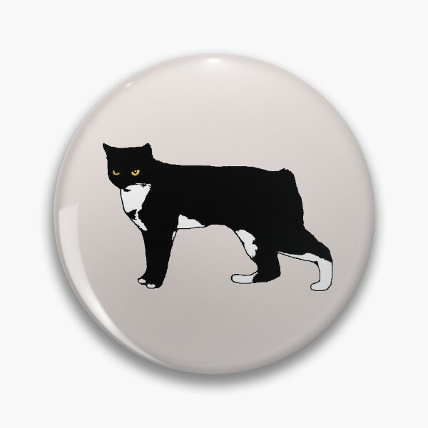 Item preview, Pixel the Black and White Manx Cat ❤ Linen designed and sold by pixelmountain.