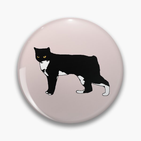 Item preview, Pixel the Black and White Manx Cat ❤ Blush Pink designed and sold by pixelmountain.