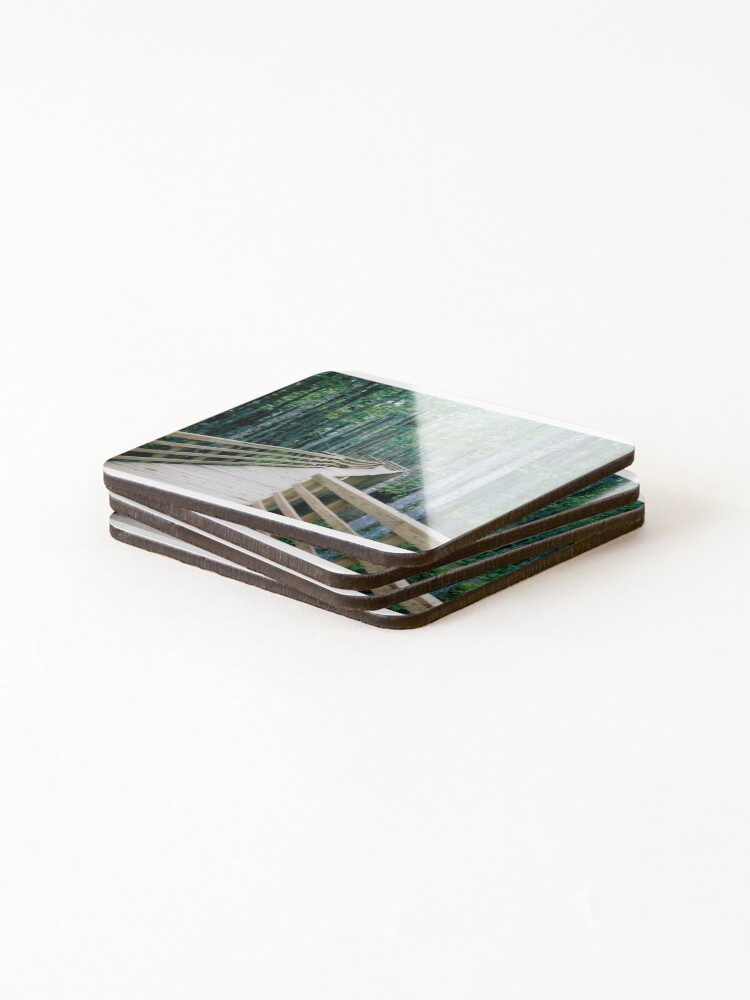 Thumbnail 4 of 5, Coasters (Set of 4), Spring Forest Path designed and sold by runnerdemigod.