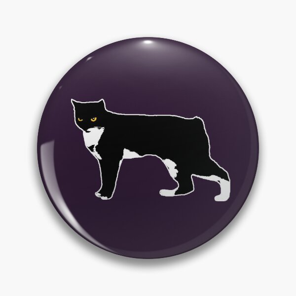 Item preview, Pixel the Black and White Manx Cat ❤ Dark Purple designed and sold by pixelmountain.