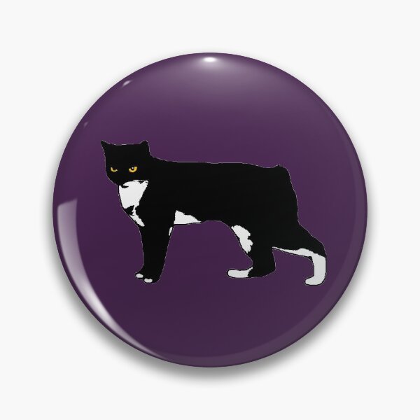 Item preview, Pixel the Black and White Manx Cat ❤ American Purple designed and sold by pixelmountain.