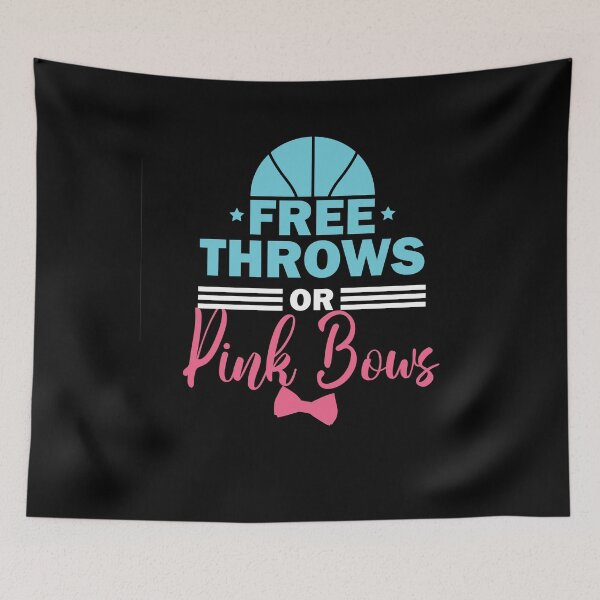 Item preview, Free Throws OR Pink Bows Gender Reveal Baby Shower  designed and sold by thehafdesigner.