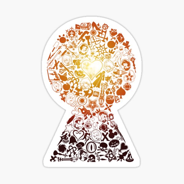 Kingdom Hearts - Keyhole (orange) Sticker