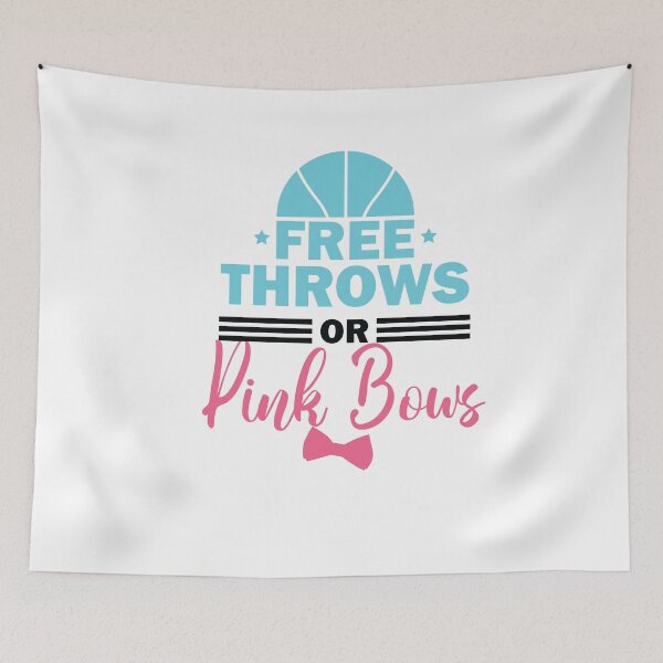 Item preview, Free Throws BOY OR Pink Bows GIRL Gender Reveal Baby Shower  designed and sold by thehafdesigner.