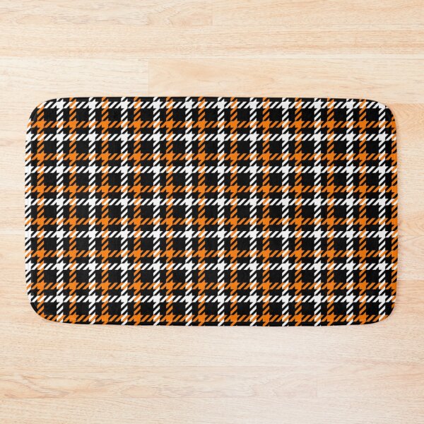 Item preview, Halloween plaid gingham black orange pattern design designed and sold by Draculaura2009.