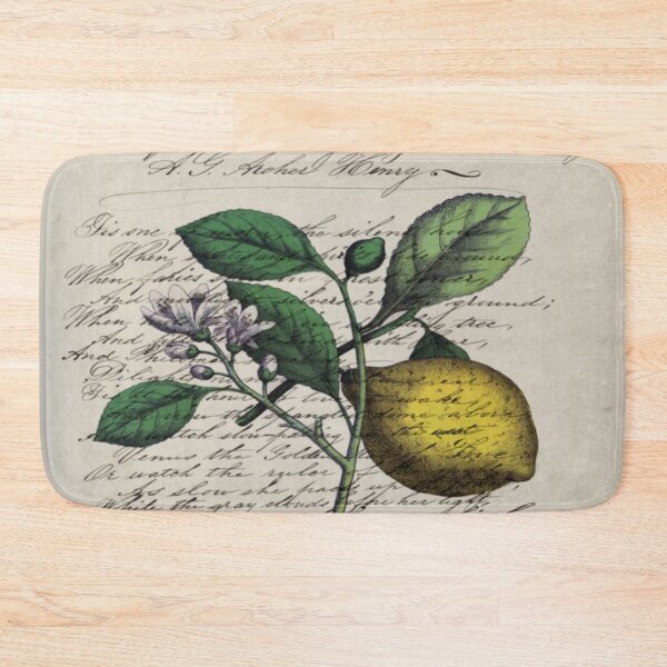 Item preview, dark academia vintage Mediterranean fruit orchard citrus blossom yellow lemon designed and sold by LEILA ART SPACE.