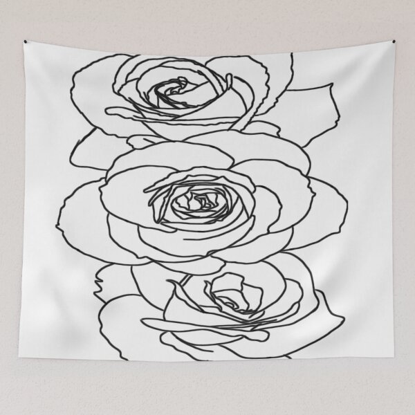 Item preview, rose flowers outline designed and sold by attracdionz.