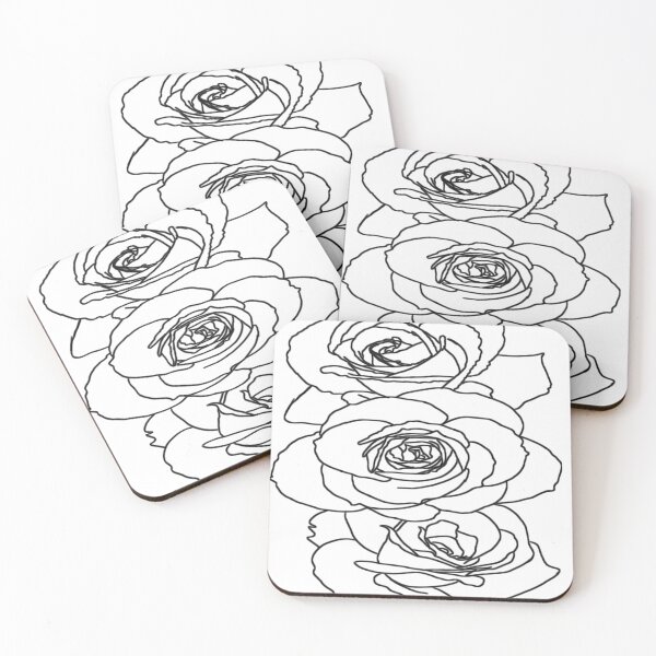 Item preview, rose flowers outline designed and sold by attracdionz.