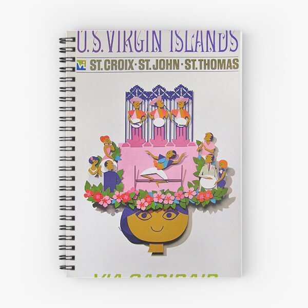 Item preview, US Virgin Islands vintage travel poster designed and sold by stickart-marek.