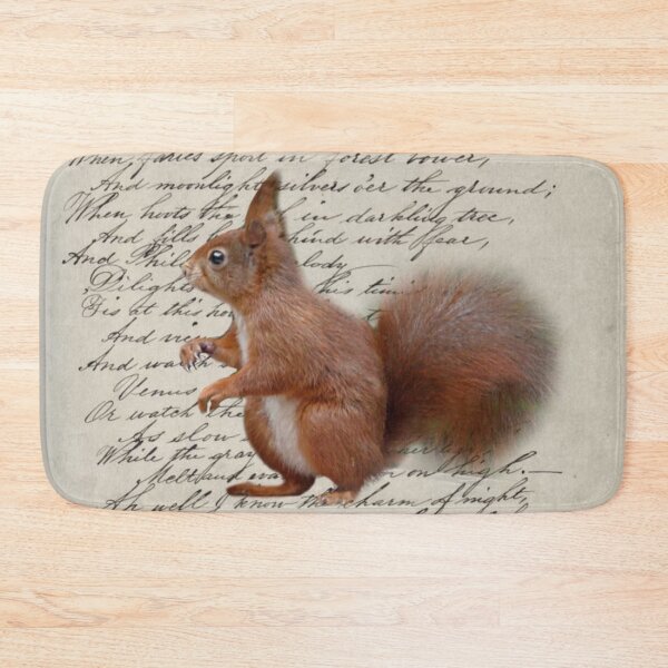 Item preview, dark academia autumn fall fairytale scripts woodland animal squirrel designed and sold by LEILA ART SPACE.