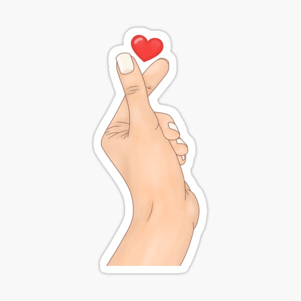 Sticker Kpop Idol Herz Hand Redbubble