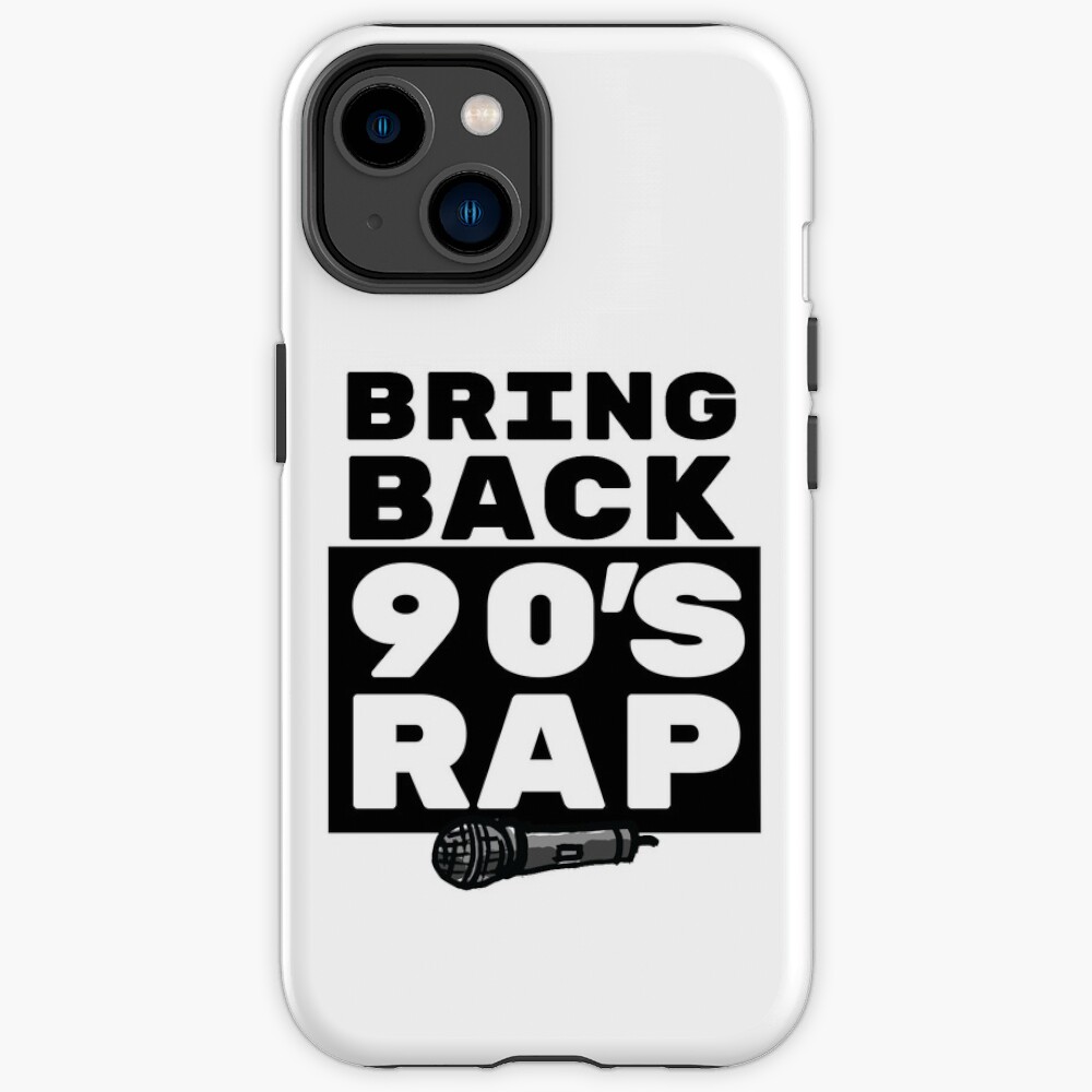 Rap / Hip Hop Gift - 90s Rapper Lover Art - Rap Music with Microphone Illustration iPhone Case