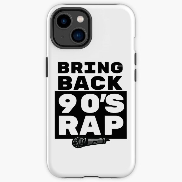 Rap / Hip Hop Gift - 90s Rapper Lover Art - Rap Music with Microphone Illustration iPhone Tough Case