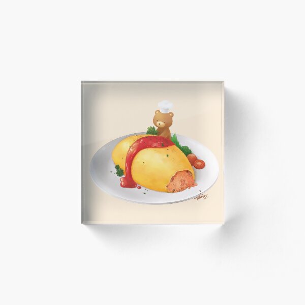 Delicious Omurice by Chef Kuma Acrylic Block