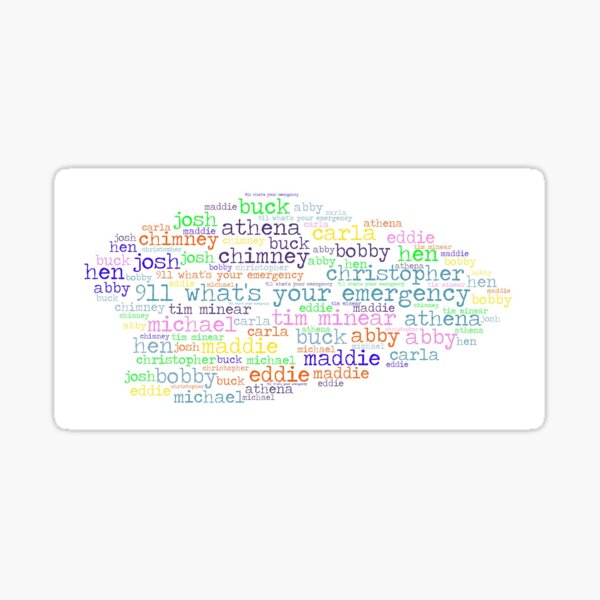 Item preview, 911 Word Cloud designed and sold by meowser-clancy.