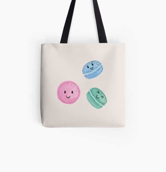 Happy Macarons All Over Print Tote Bag