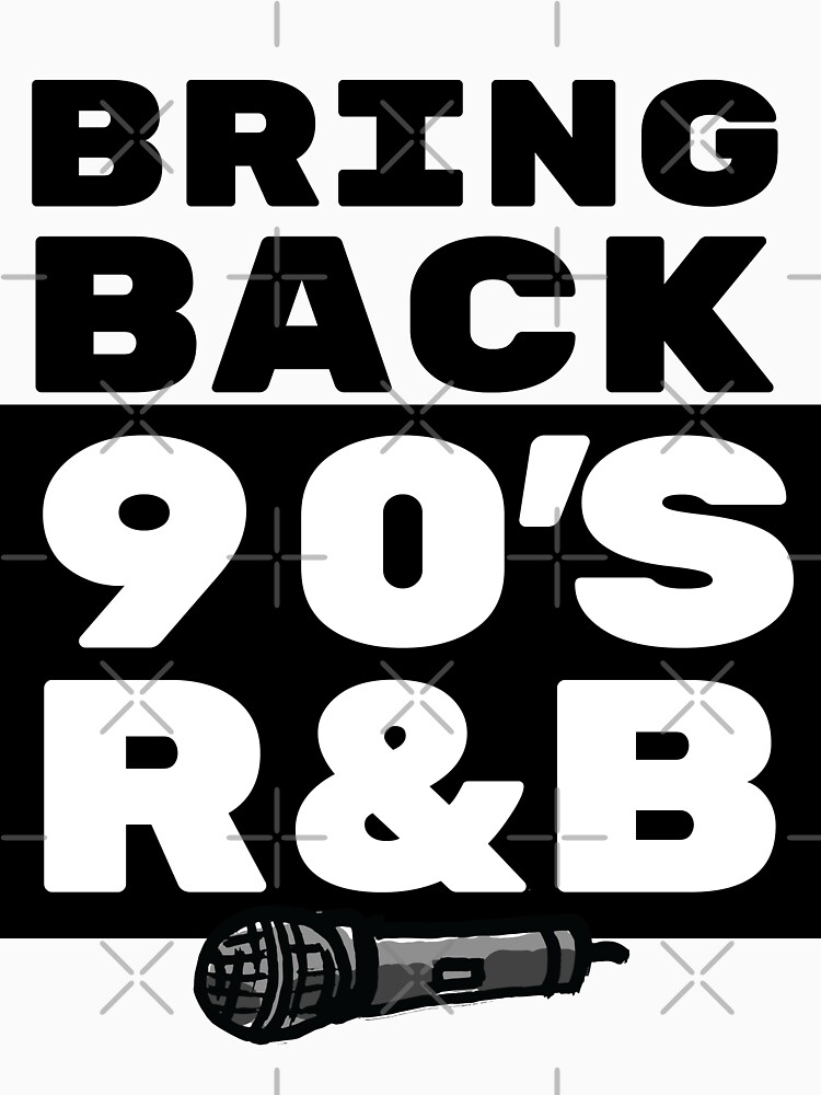R&B/RnB Gift - 90s Music Lover Art - Rnb Fan with Microphone Illustration by sketchNkustom